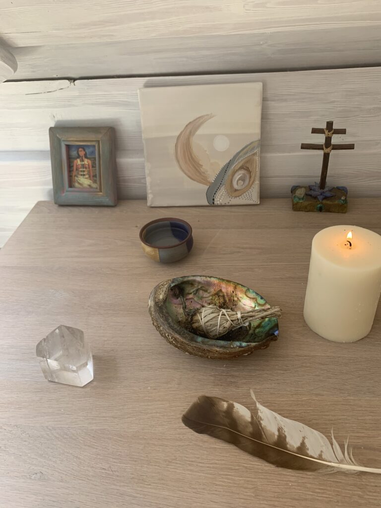 oltář, osobní oltář, léčivý úklid, Michaela Mrázková, energetická očista domova
